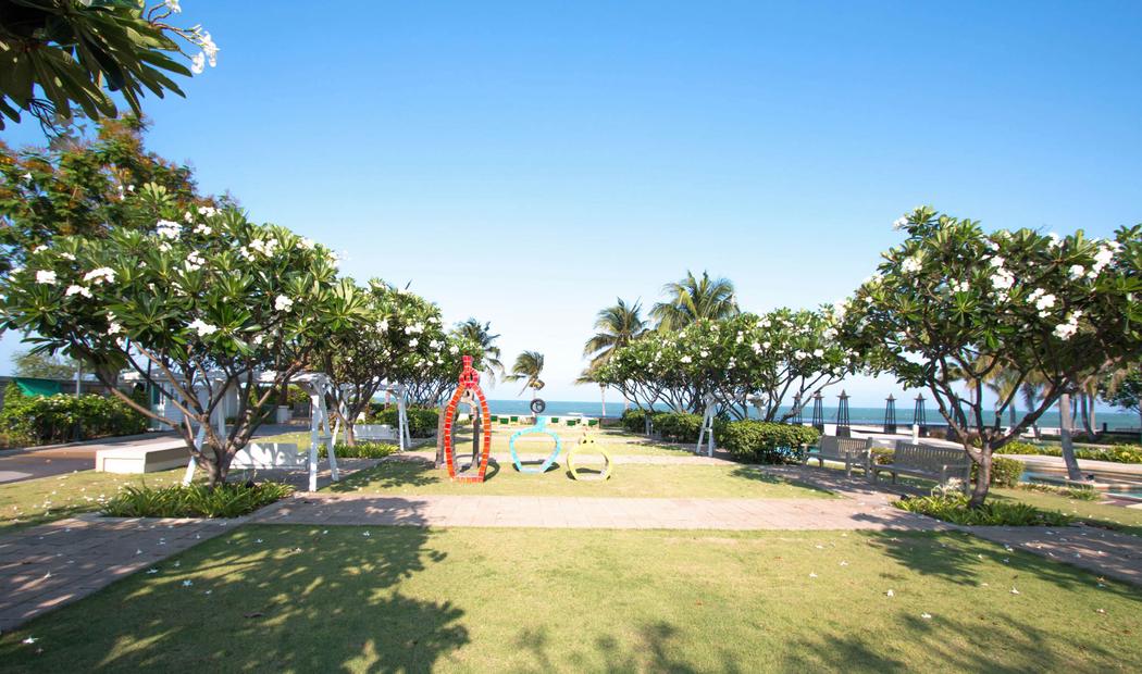 The children's playground on the estate lawn