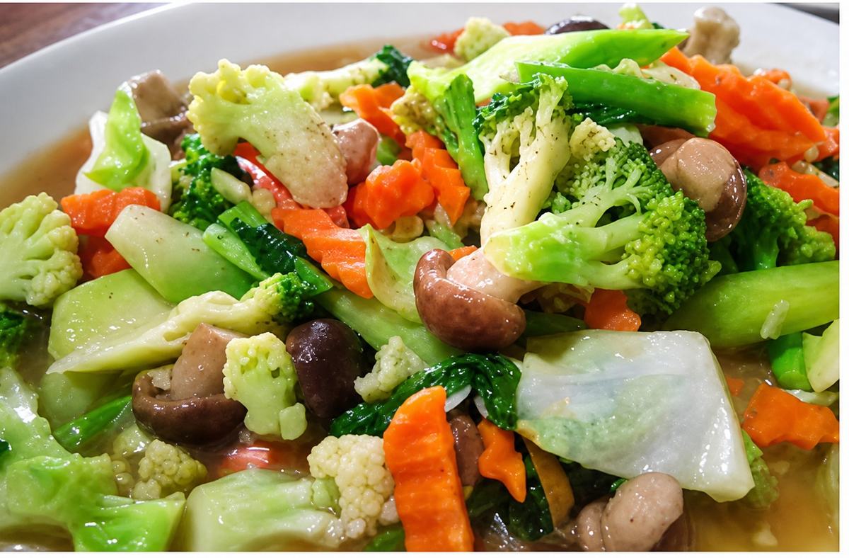 Stir-fried mixed vegetables